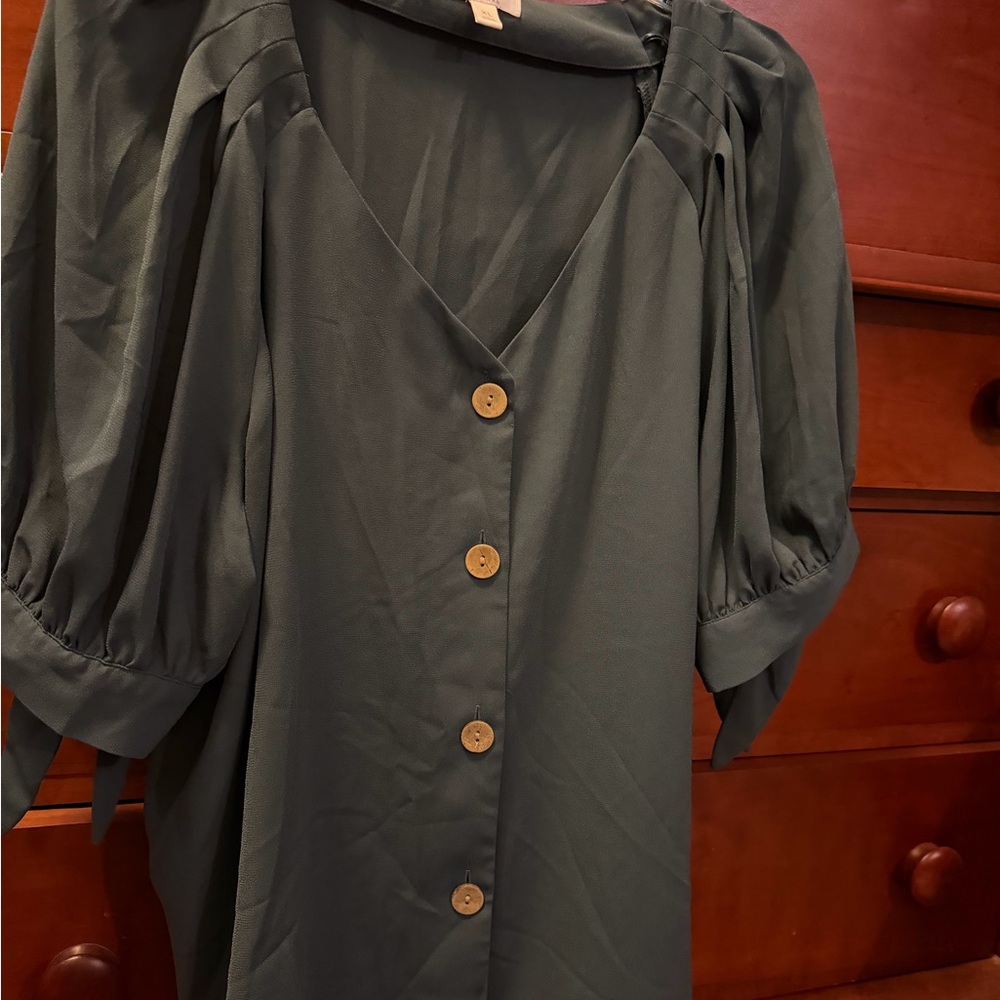 LC Lauren Conrad Teal Blouse